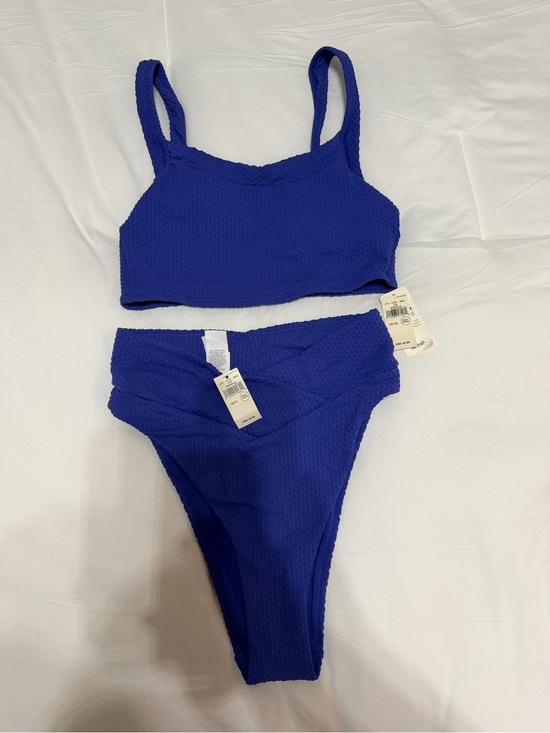 Aerie Other - aerie Royal Blue Textured Two-Piece Bikini